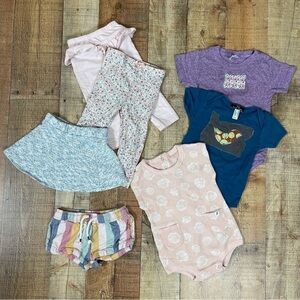Baby 18 Months Boho Shells Floral Ruffle Oregon Stripe Spring Summer Bundle Bird